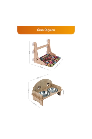 4 Lü Pati Desen Kedi Ve Küçük-orta Irk Köpekler İçin Konfor Seti, Çadır, Minder, Mama Kabı, Vantuzlu Cam Yatağı