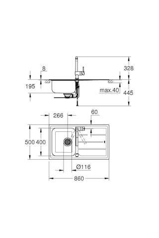 Grohe Minta Eviye Ve Batarya Seti - 31573Sd0