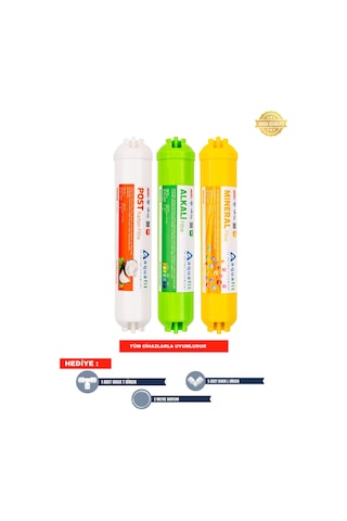 Su Arıtma Filtresi – Post Karbon Alkali Mineral 3’lü Set Tüm Cihazlarla Uyumlu
