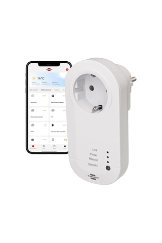 Brennenstuhl Wifi Özellikli Zaman Ayarlı Ses Kontrollü Akıllı Priz, Standart Diğer