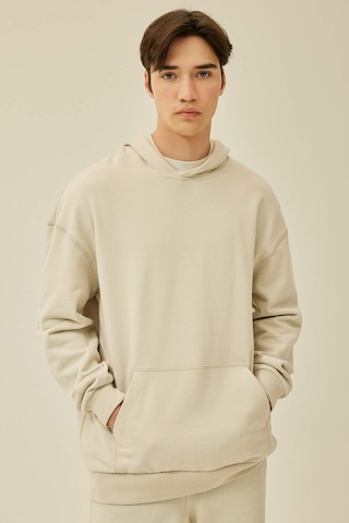 Defacto Comfort Regular Fit Rahat Kalıp Kapüşonlu Basic Sweatshirt B4446AX24SPGR437 Gri