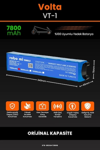 Volta VT-1 /36v 7800mAh Elektrikli Scooter Bataryası