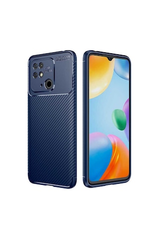 Xiaomi Redmi 10c Kılıf Zore Negro Silikon Kapak Lacivert