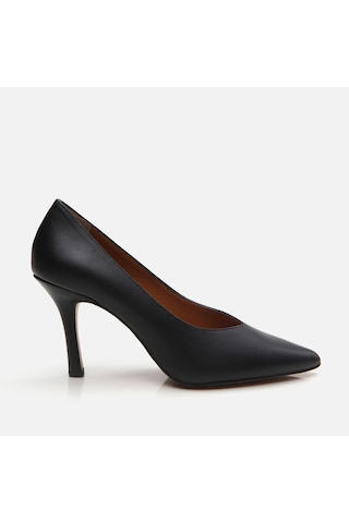Hakiki Deri Siyah Kadın Stiletto Siyah-black Siyah