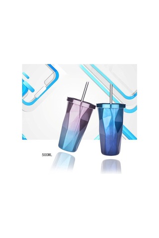 Dancemonkey Geeksen Paslanmaz Çelik Seyahat Termosu - 6 Saat Sıcak Tutar, 500ml, Mor&altın Renk Mor&altın