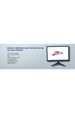 Ztech Zr-mr19m 19'' Hd+vga+usb Led Monitör