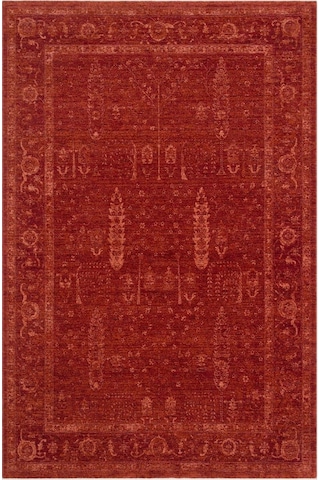 Eko Halı Shıraz Shr 03 Red Vintage Tarzlı Yumuşak Dokulu Modern Makine Halısı Çok Renkli