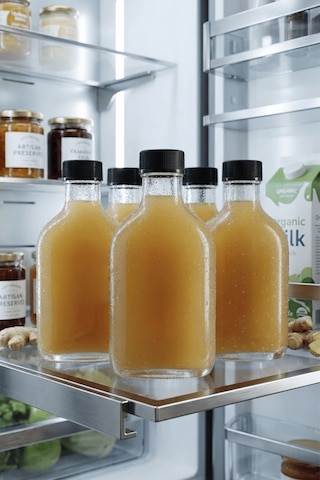 5 Adet Kapaklı Cold Brew Şişesi 200 Ml Yassı Cam, Soğuk Kahve, Detoks, Sos Ve Yağdanlık Şişesi Şeffaf