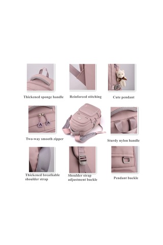 Yifomall Kadınlar İçin Su Geçirmez Sırt Çantası - 15.6" Laptop Uyumlu, Geniş Bölmeli, Anti-calma Arka Cepler, Konforlu Ayarlanabilir Askılar - Mor Pembe Çok Renkli