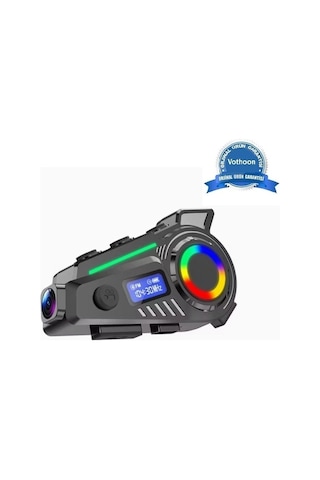 K19 Kameralı Motosiklet Kask Bluetooth Kulaklık Su Geçirmez Intercom Radyolu Hafıza Kartlı
