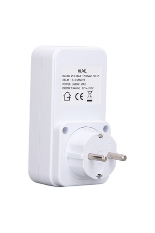 Mufunye 230v Avrupa Standartlı Ac 175-260v Volt Koruyucu Prizi, 5-6 Dakika Gecikmeli, Ev Aletlerini Güvenle Korumak İçin Pc Malzeme