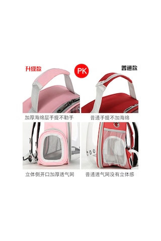 Samdoo Kedi Taşıma Çantası - Şeffaf Uzay Kabinli,透气li, Çift Omuzlu, Evden Dışarı Taşımak İçin Pratik Pet Aletleri - Sarı