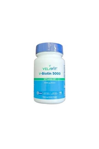 Velavit V-biotin 5000 Vitamin B7 60 Tablet Velavit V-biotin 5000 Vitamin B7 60 Tablet