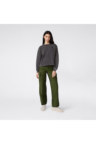 Champion Crewneck Regular Fit Kadın Gri Sweatshirt 118480 2800153