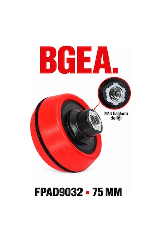 Bgea Esnek Cırtlı Polisaj Makinesi Tabanı 75 Mm 3 İnç M14 Bağlantılı