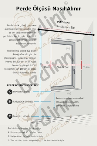 Naturel Fırfırlı Perde Farbalı Vintage Tek Kanat Krem Krem