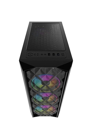 Everest Bumpy 4*12Cm Rainbow Fan Tempered Camlı Gaming Oyuncu Kasası