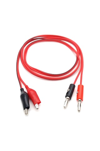 Krokodil Banana Kablo Çifti Güç Kaynağı Multimetre Voltmetre Osiloskop Elektrik Test Ölçme Kablosu Prob