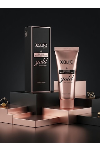 Xaura Global 24k Gold Foam Cleansing 100 Ml %99.9 Saf Altın İçerikli Yaşlanma Karşıtı Yüz Temizlem