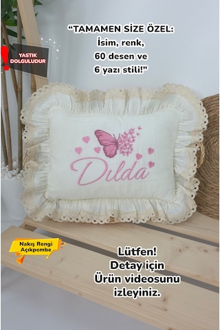 Gros Shop Müslin Yeni Doğan 4katlı Organik %100pamuk Kişiye Özgü Nakışlı Hastane Çıkış Seti Çoklu Kelebek-3 Ekru