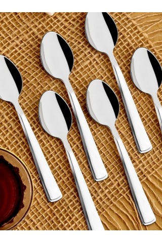 Cooker 6'lı Milas Paslanmaz Çelik Ve Kararmaz Milas Çay Kaşığı Seti Ckr2182 Çelik