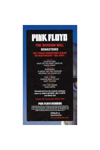 Pink Floyd - The Division Bell - 2016 Remaster 2 Plak Plak