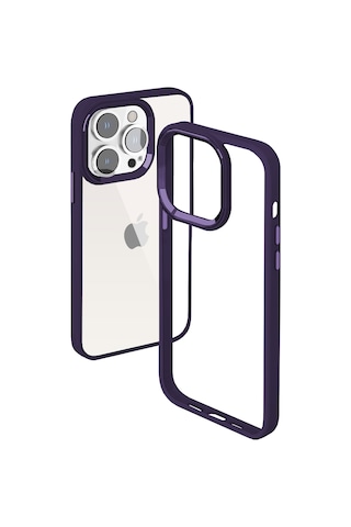 Buff Apple Uyumlu iPhone 13 Pro Max New Air Bumper Kılıf Mor