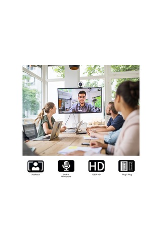 Qingmipy Usb 2.0 Siyah Plastik Web Kamerası - 1080p 30fps, Dijital Mikrofon, Işıldıma Ve Güzellik Modu, Tripod İle