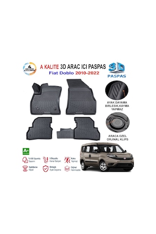 Fiat Doblo 3d Paspas Havuzlu Pro 2010-2022 Arası