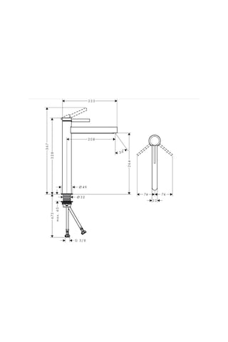 Hansgrohe 76070000 Finoris 260 Bas- Aç Gider Seti İle Lavabo Bataryası Krom