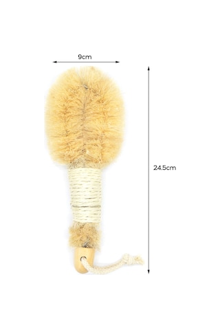 Tenfowee Doğal Kına Masaj Fırçası, Vücut Ovma Ve Banyo Fırçası, Rahatlatıcı Cilt Bakımı