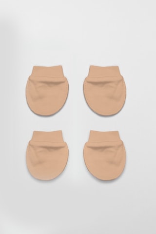 Erturkstore 2li Penye Eldiven Basıc 90108 Bej Çok Renkli