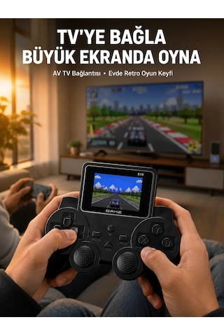 Retro Oyun Konsolu 520 Klasik Oyunlu Şarj Edilebilir El Konsolu