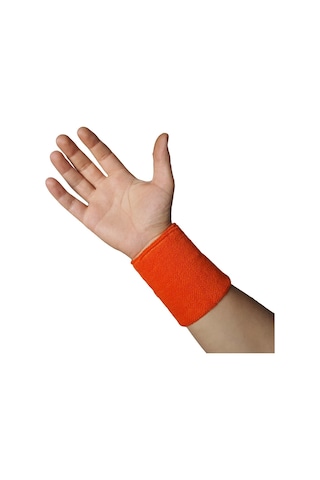 Sporcu Havlu El Bilekliği Ekonomik Bileklik (Ter Silme Bilekliği) Turuncu