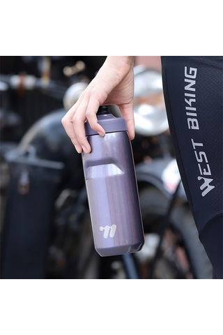 West Bıkıng Yp0721053 550ml Paslanmaz Çelik Yalıtımlı Şişe Spor Bisiklet Su Şişesi Bpa İçermez, Fda Yok Mor