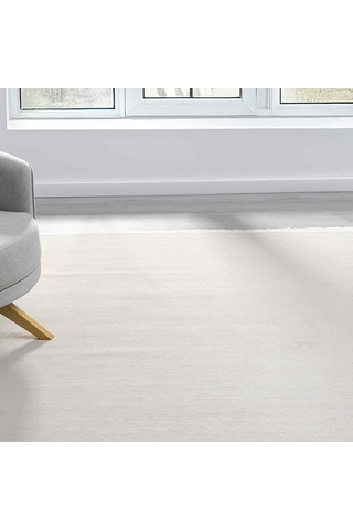 Düz Krem Bej Sade Dikey Çizgili Modern Yıkanabilir Halı - Mk12001bjs Krem - Bej