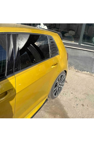 Vw Golf 7-7.5 Kasa İçin Kelebek Cam Vizörü Kaplaması Siyah Renk-Bantlı