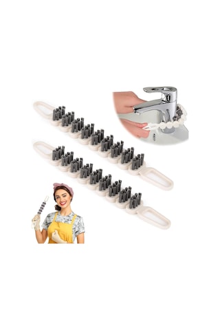 2&apos Li 360 Bükülebilir Aralık Temizleme Fırçası, 26,5 Cm Esnek Saplı Kavisli Yüzey Temizleyici, Askı Delikli Çok Amaçlı Mutfak Banyo Lavabo Temizlik Fırçası Açık Gri