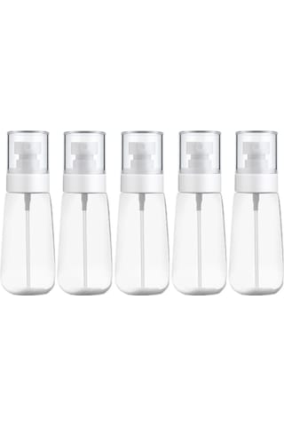 Sones 10 Adet Taşınabilir Yeniden Doldurulabilir Plastik İnce Sis Parfüm Sprey Şişesi Şeffaf Boş Sprey Sprey Şişesi, 80ml Şeffaf
