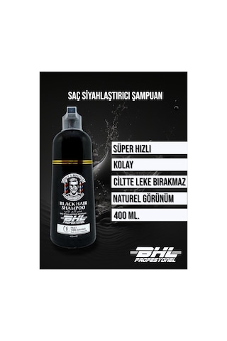 Black Hair Shampoo Siyahlaştırıcı Şampuan / Saç Sakal Beyaz Kapatıcı Şampuan 400ml.