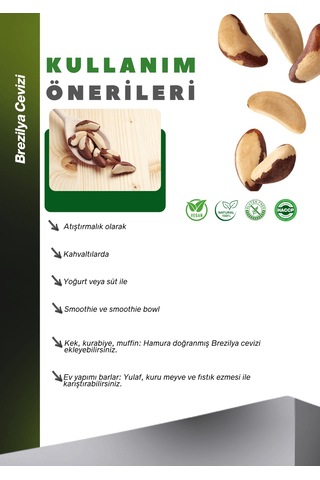 Brezilya Cevizi İçi Yeni Tane 500g Brazil Nut 500 G