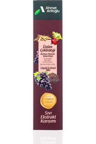 Ahmet Arifoğlu Üzüm Çekirdeği Kırmızı Pancar Kına Kına Sıvı Ekstraktı 225 ML﻿﻿