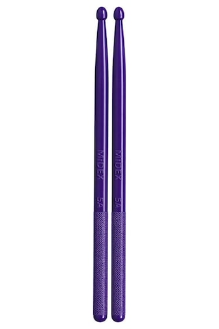 Midex Gfk-901prp Pro 5a Profesyonel Kırılmaz Baget Fiber Karbon Drumsticks Mor Renk Davul Bateri Bageti