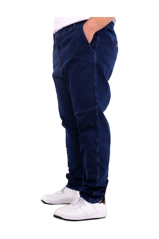Mode Xl Büyük Beden Erkek Kot Pantolon Yan Cep Chıno 18880 Mavi Mavi