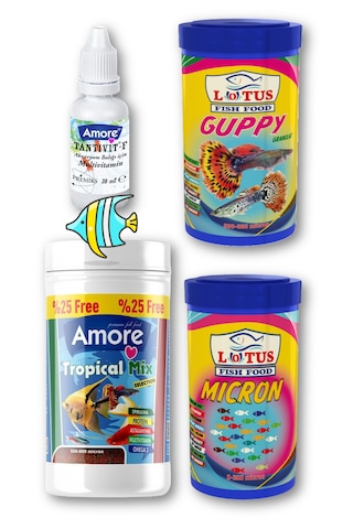 Lepistes-melek-plati-moli Balık Yemi 125ml, Guppy, Yavru, Vitamin