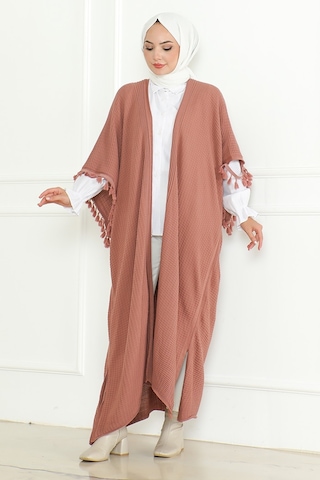 Balca Oversize Triko Panço 1195 - Gül Kurusu Gülkurusu
