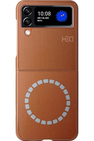 Samsung Galaxy Z Flip 4 Kılıf Hbc-156 Forum Magneticsafe Kapak - Kahverengi