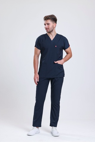 Likralı Üniforma Unisex Lacivert