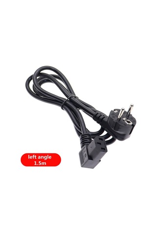 C13 Power Güç Kablosu 90° Derece L Uç Sol Açılı - 1.8 mt