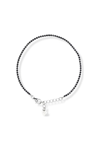 Gblk008-s-madam Matmazel Su Yolu Zirkon Taşlı Gümüş Unisex Bileklik 925 Ayar